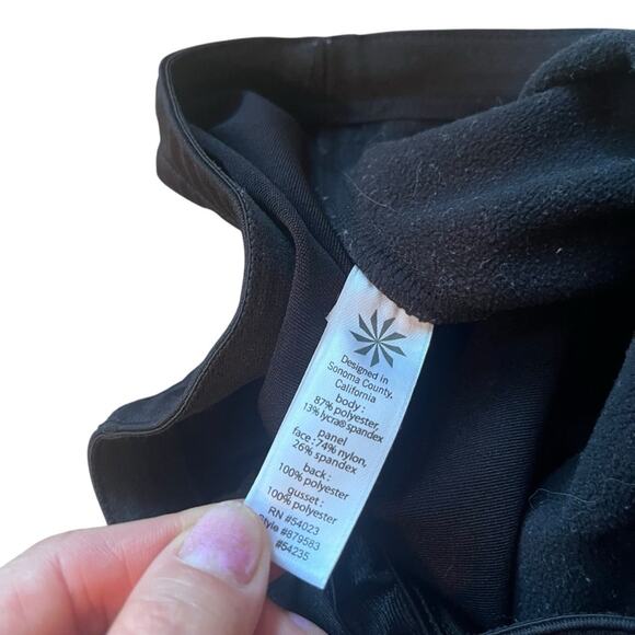 Athleta Wind Warrior Leggings Zip Ankle Full Length Mid Rise Black Small Tall ST - Picture 9 of 12